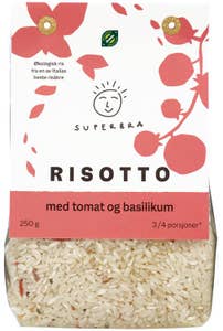 Risotto Tomat og Basilikum