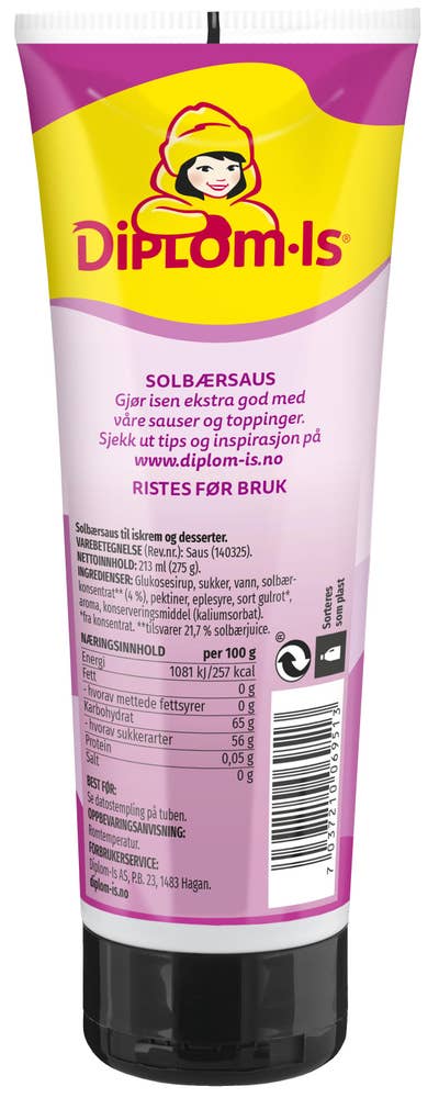 Diplom-is Sol-is solbærsaus