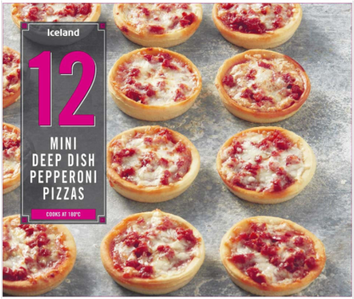Iceland Mini Pepperoni Pizzas 12stk