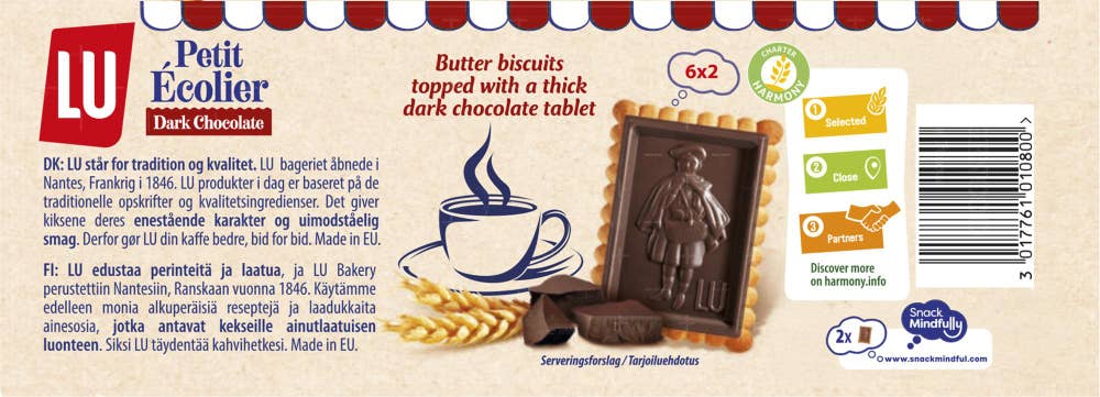 LU Kjeks Petit Écolier Dark Med mørk sjokolade