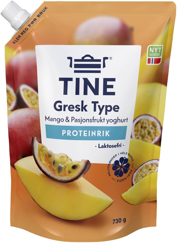 TINE Yoghurt gresk type Mango og pasjonsfrukt