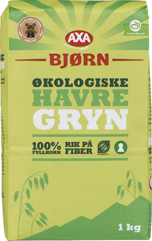 Axa Økologiske havregryn Lettkokte