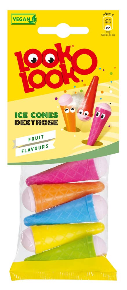 LOOK-O-LOOK Ice cones dextrose Fruktsmak