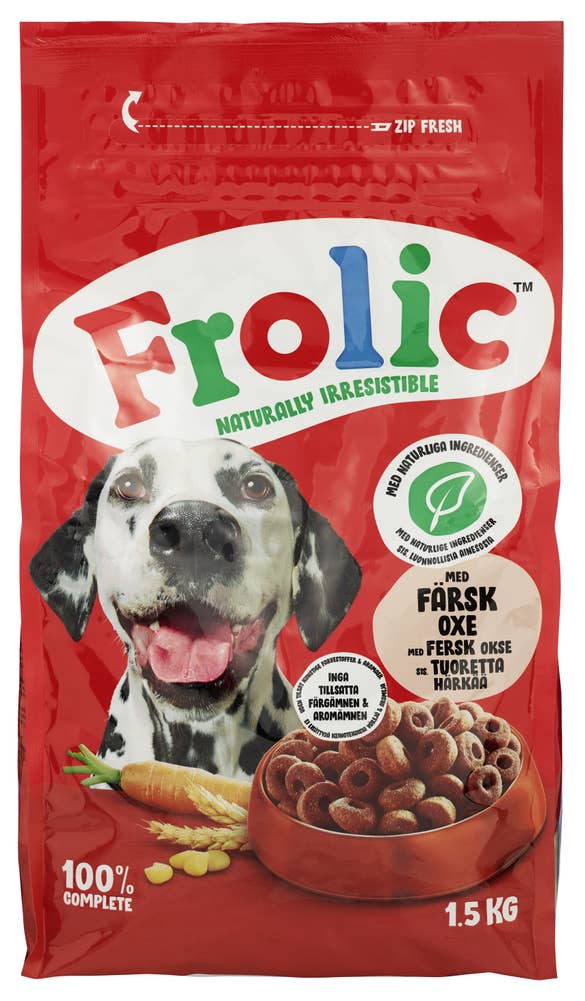 Frolic Tørrfôr til hund Med oksekjøtt