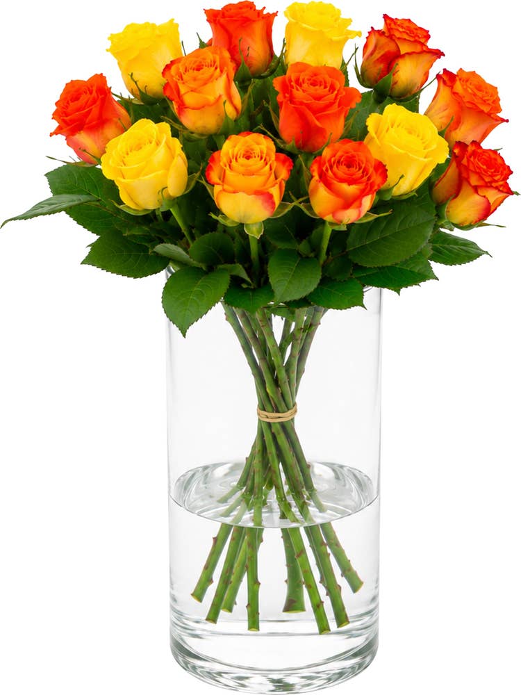 MIMEA Roser Mix varme farger 35cm