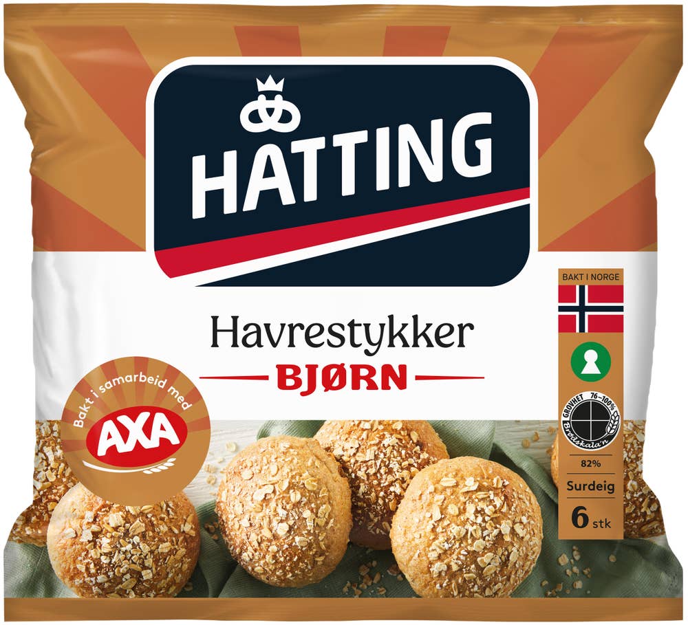 Hatting Havrestykker Bjørn 6 stk