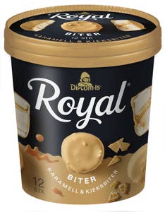 Diplom-is Royal Biter med karamell & kjeksbiter