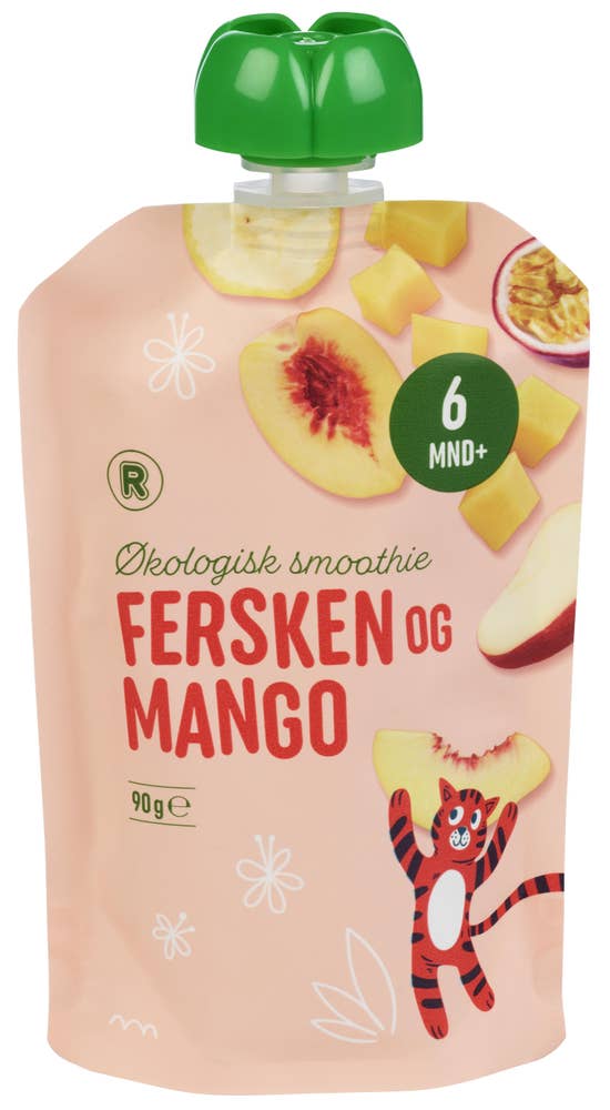 R Smoothie med fersken og mango Fra 6 mnd