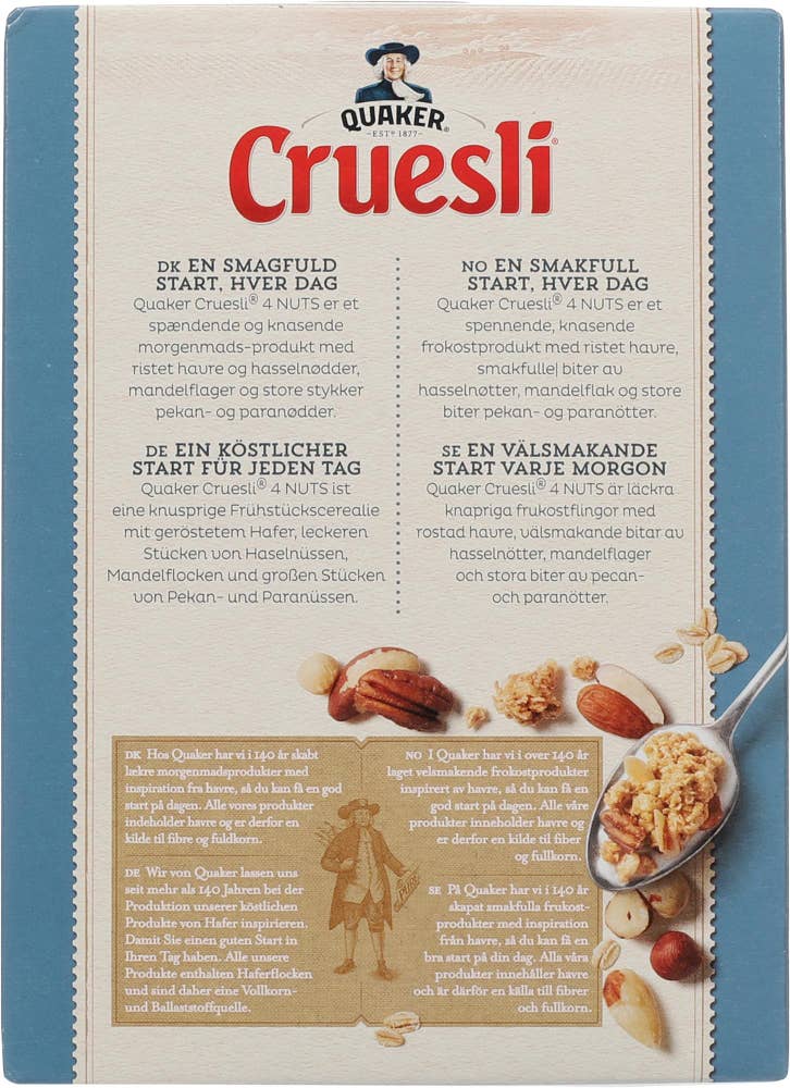 Quaker Cruesli 4 Nuts Granola