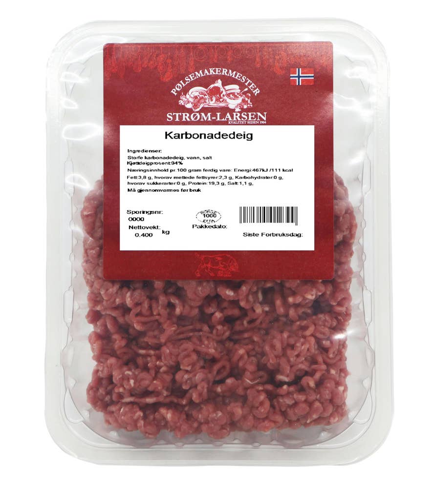 Strøm-Larsen AS Karbonadedeig