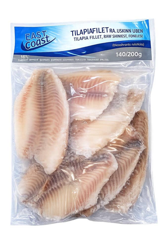 East Coast Tilapia fiskefilet 140/200 Rå Uten Bein og Skinn
