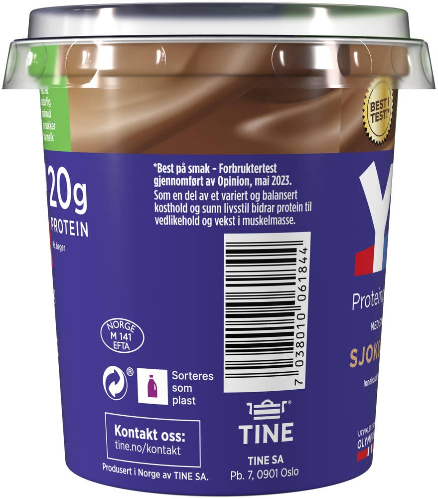 TINE YT proteinpudding med smak av sjokolade