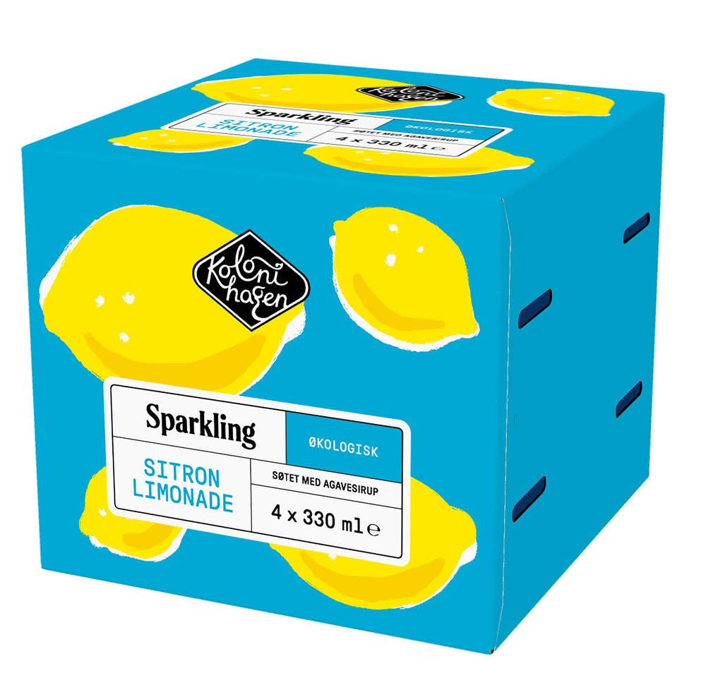 Kolonihagen Økologisk Sparkling sitronlimonade 4 x 330 ml
