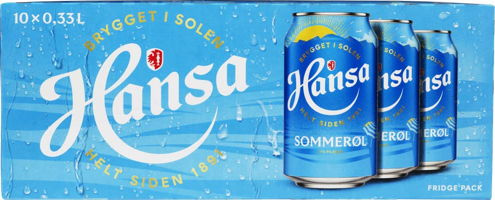 Hansa Sommerøl Fridgepack 10 x 0,33L