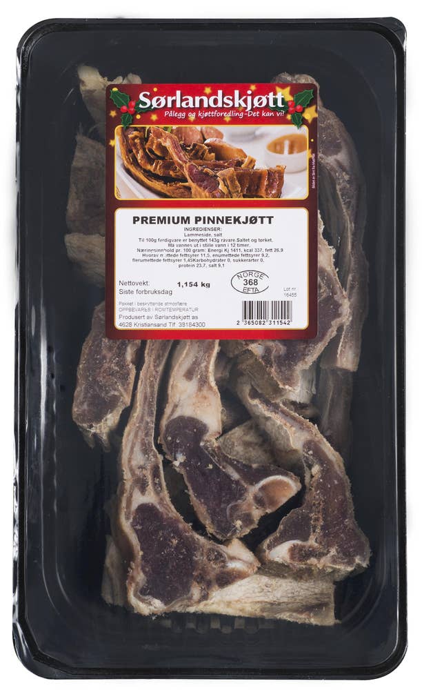 Sørlandskjøtt Pinnekjøtt Vår laveste pris, Urøkt