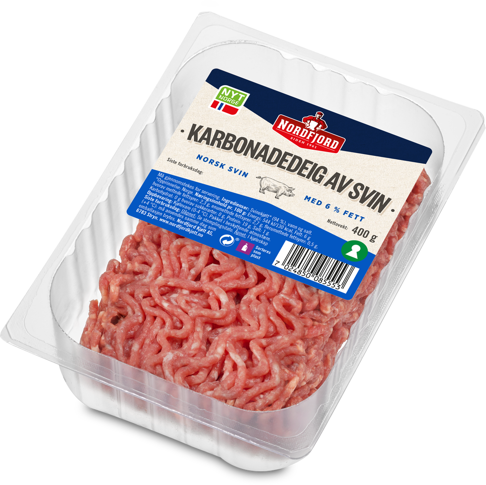 Karbonadedeig av Svin 6% Fett