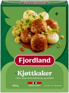 Fjordland Kjøttkaker Med ertestuing og poteter