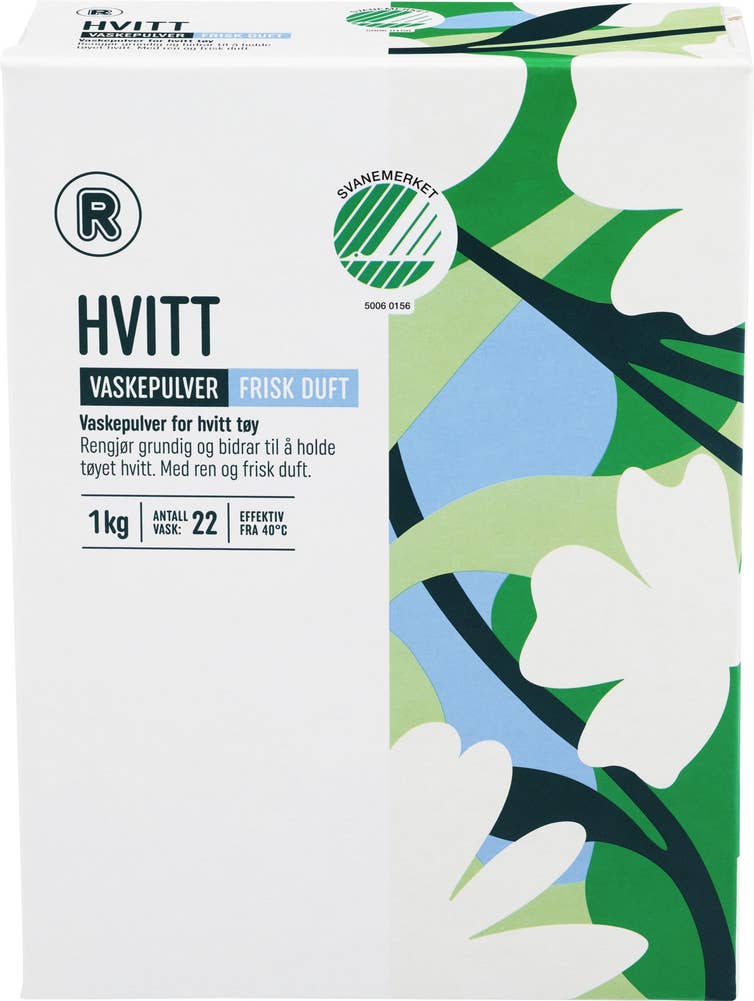 R Vaskepulver hvitt tøy