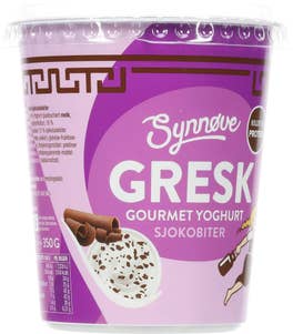 Synnøve Gresk gourmet yoghurt Sjokobiter