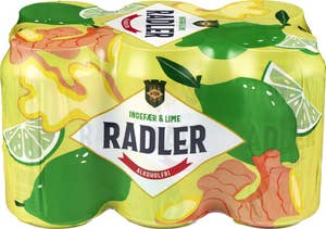 Aass Bryggeri UTEN Radler ingefær & lime 6 x 0,33l