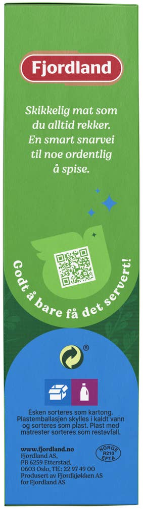 Fjordland Torsk Med purreløksaus, gulrøtter og poteter