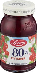Lerum Tyttebærsyltetøy Uten tilsatt sukker