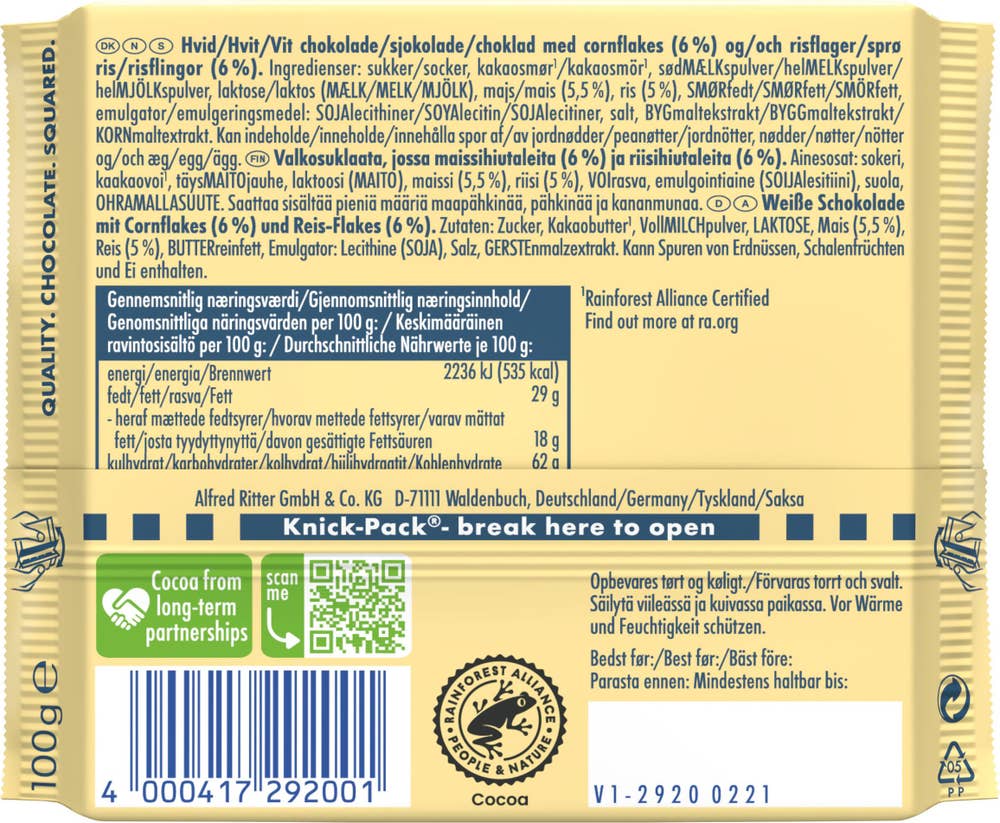 Ritter Sport White Crisp