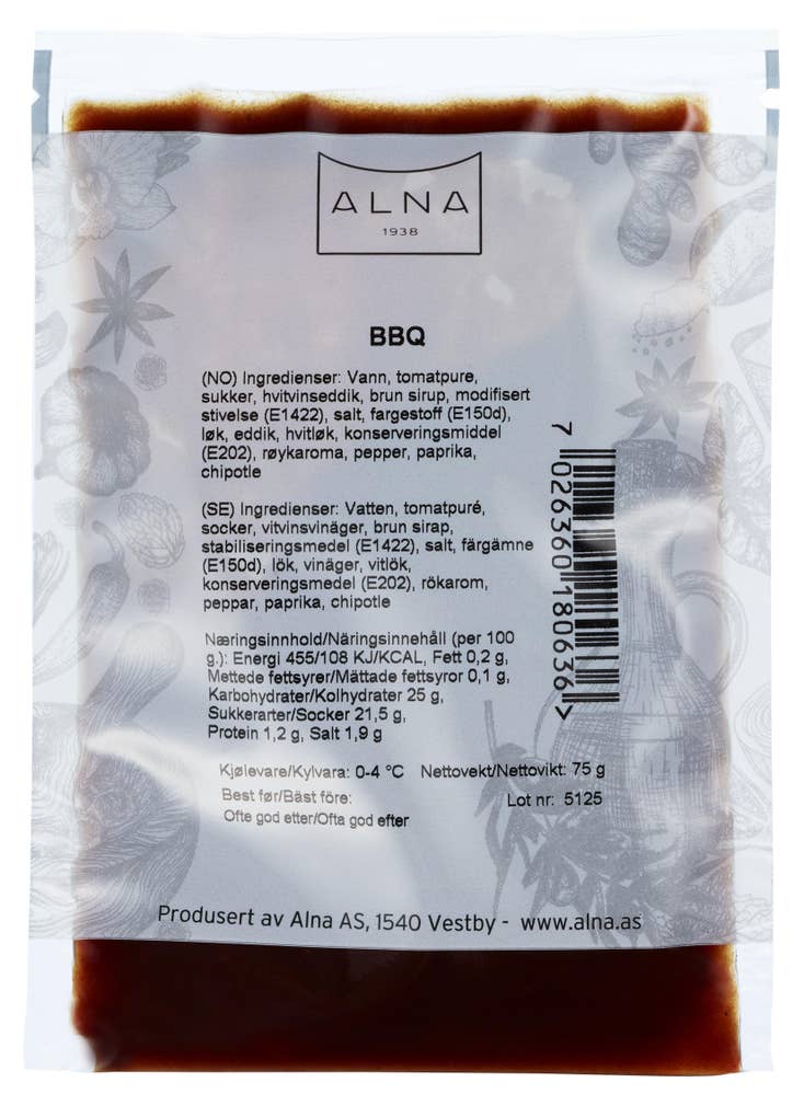 Alna AS BBQ-saus Glutenfri