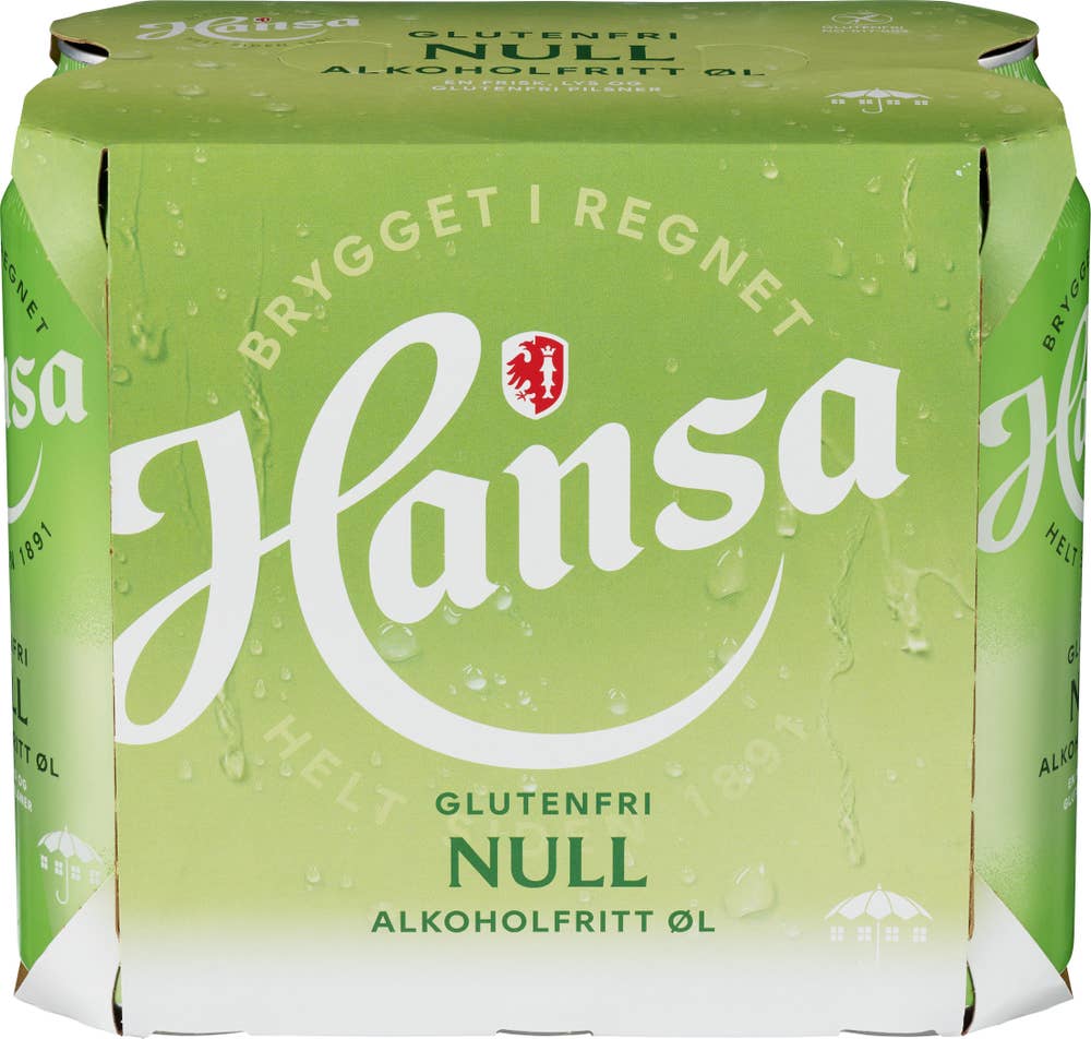 Hansa Null % Alkoholfri, Glutenfri, 6 x 0,5l