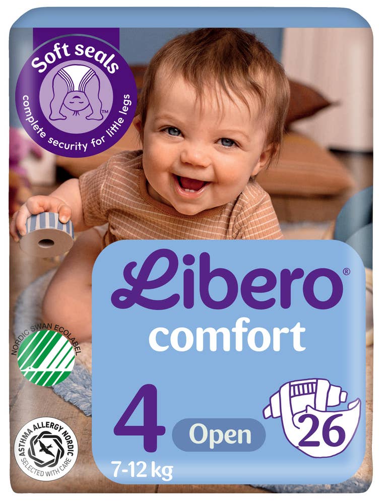 Libero Comfort åpen Bleie Str. 4, 7-12 kg