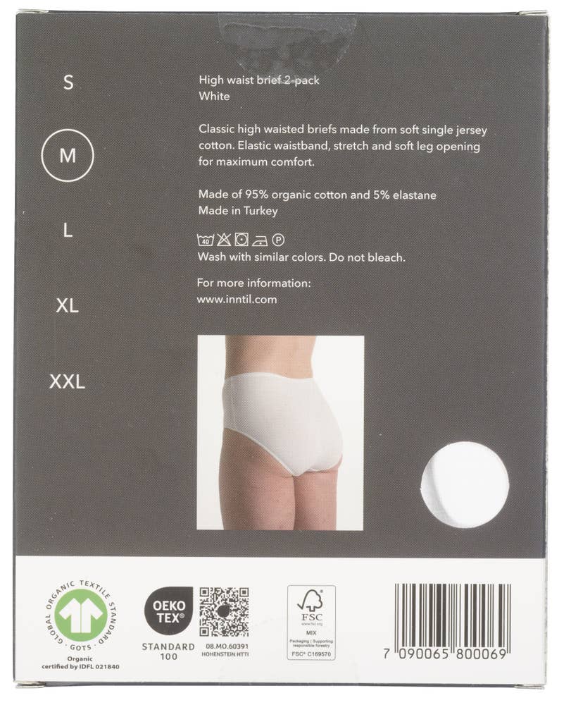 Inntil High Waist truse Hvit, str. M
