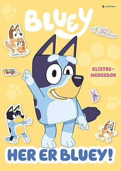 Her er Bluey! : klistremerkebok Hardcover