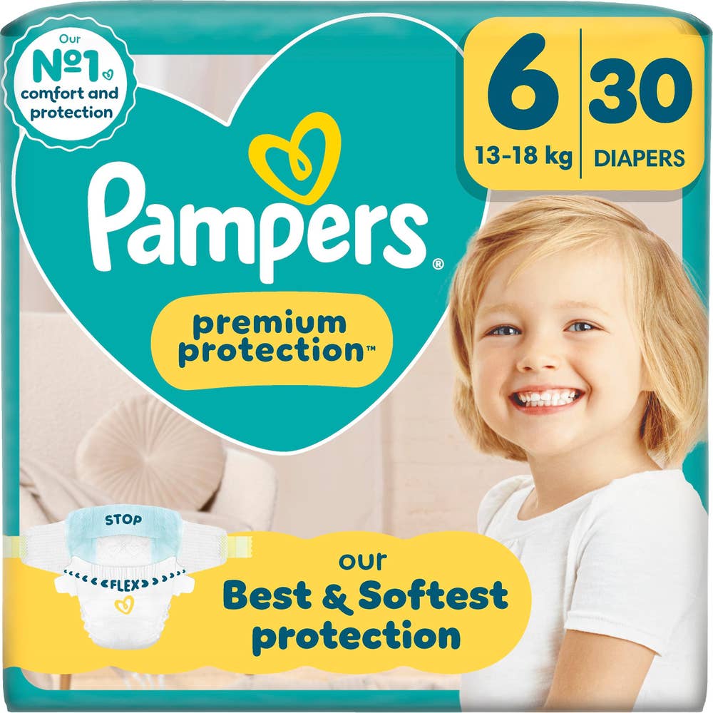 Pampers BLEIER PREM PROT S6 13-18KG 30STK PAMPERS