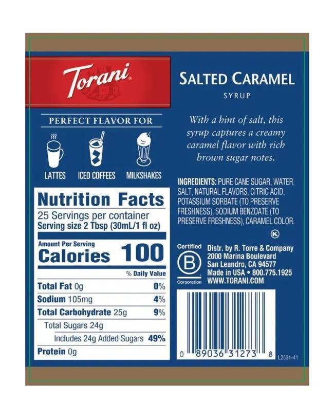 Torani Salted Caramel - sirup