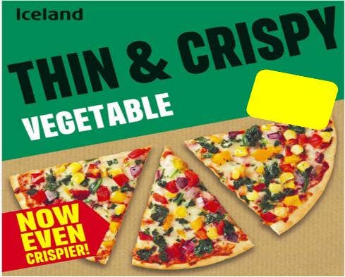 Iceland Thin and Crispy Vegetable Pizza