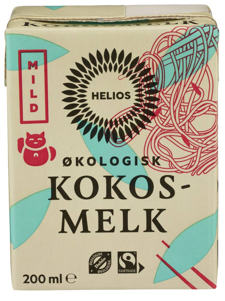 Helios Kokosmelk 200ml Økologisk