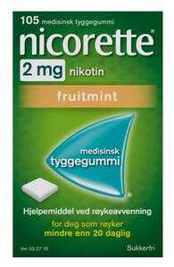 Nicorette Fruitmint 2 mg nikotin Tyggegummi