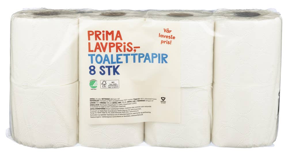 Prima Lavpris Toalettpapir