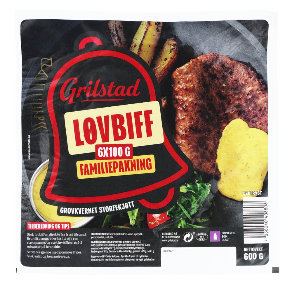 Grilstad Løvbiff 6x100g