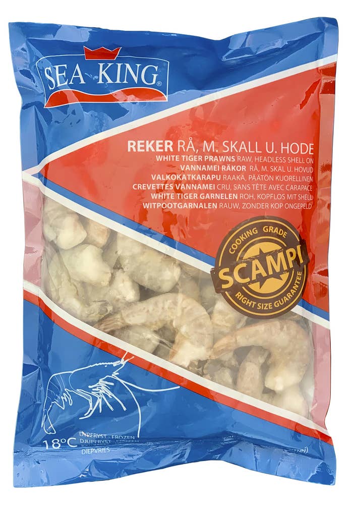 Sea King Scampi 16/20 Rå med skall uten hode