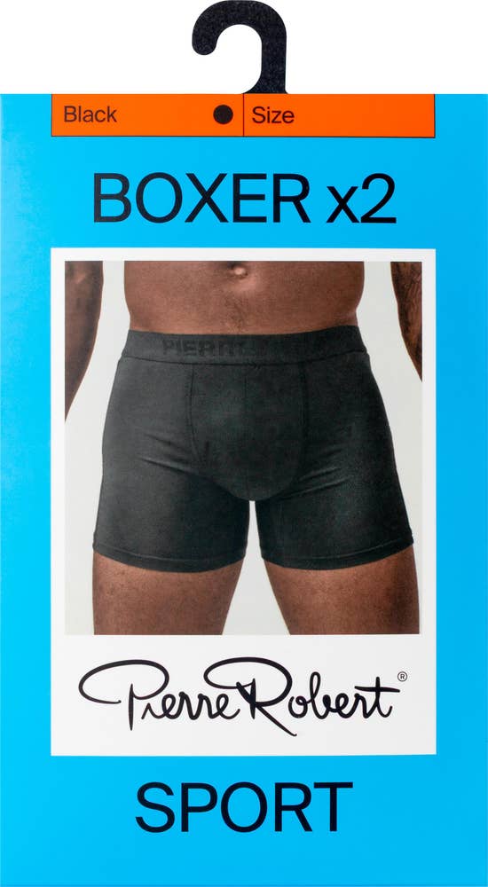 Pierre Robert Sportsboxer til herre Sort, str. XL