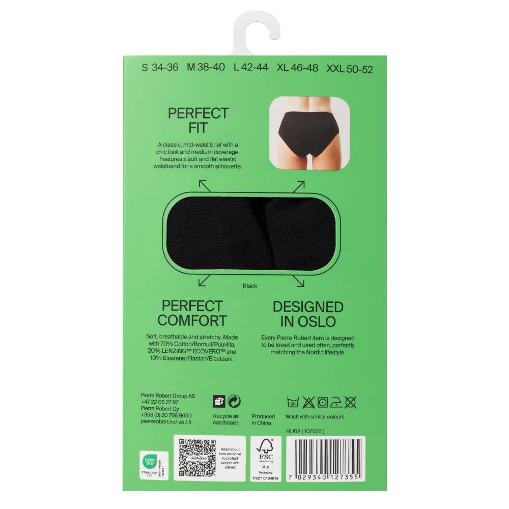 Pierre Robert Truser i bomull Sort, str L