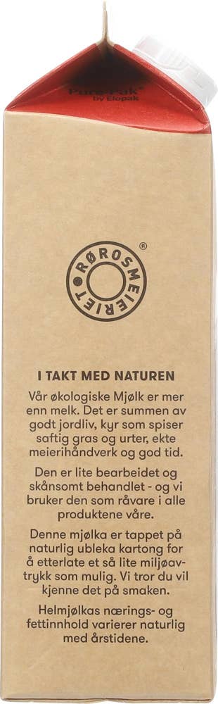 Økologisk Rørosmjølk Hel 4,0% fett