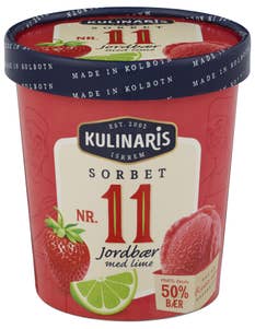 Kulinaris Nr. 11 jordbærsorbet