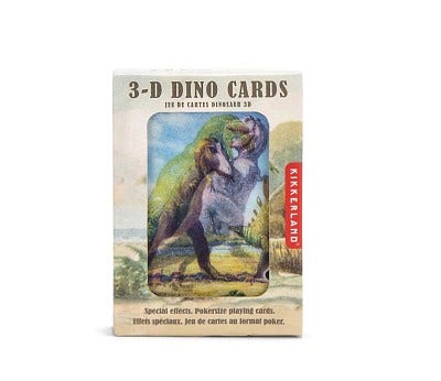 Sprell Kortstokk med 3D-bilder av dinosaurer
