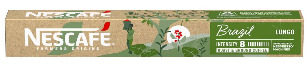 Nescafé Brazil Lungo Intensitet 8, 10 stk