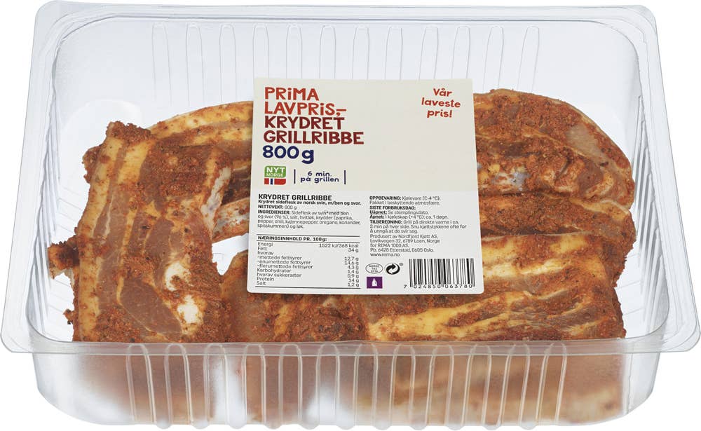 Grillribbe krydret
