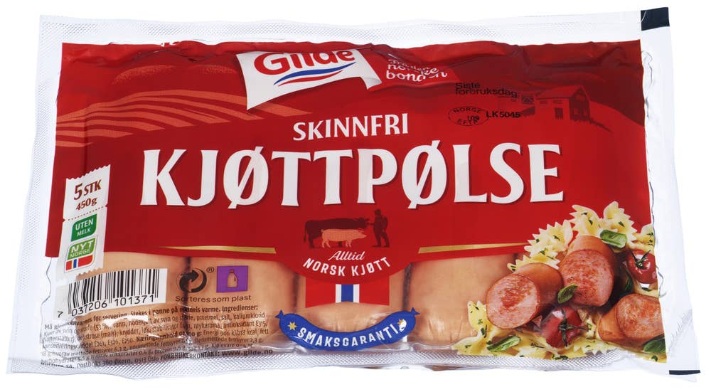 Gilde Skinnfri kjøttpølse Skinnfri