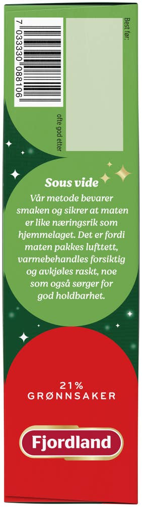 Fjordland Medisterkaker med surkål og poteter