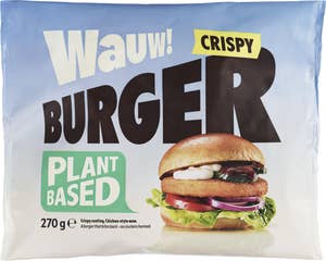 Wauw! Crispy burger Plantebasert